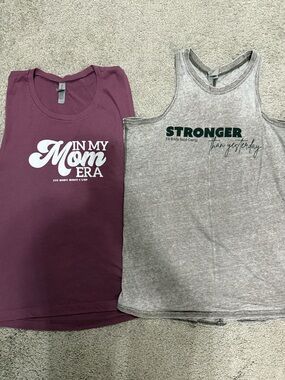Lot of 2 Fit Body Boot Camp Tank Tops Tshirts size L